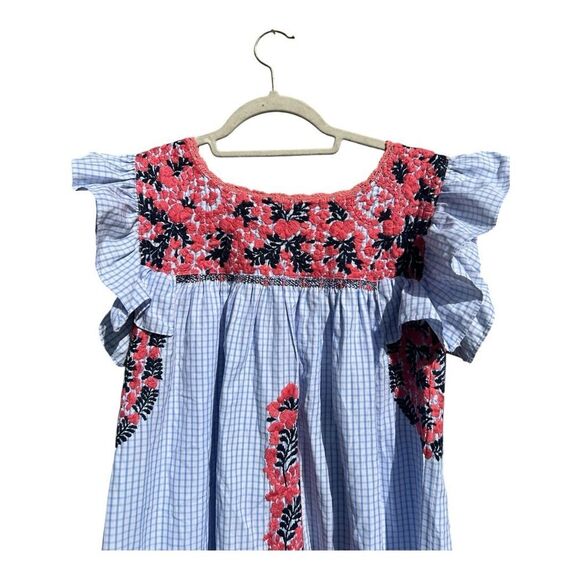 Mi Golondrina OLIVIA BLOUSE Olivia Cardo boho embroidered coastal size small - Picture 7 of 10